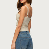Karin Cut Out Ribbed Tank Top