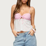 Tilly Mixed Print Top