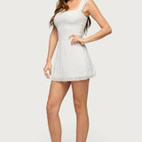 Nairobia Textured Mesh Mini Dress