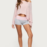 Emmey Contrast Foldover Shorts