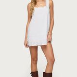 Doroh Lacey Striped Cotton Mini Dress