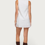 Doroh Lacey Striped Cotton Mini Dress