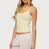 Aspyn V Neck Ribbed Tank Top