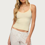 Aspyn V Neck Ribbed Tank Top
