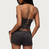 Sloane Faux Suede Halter Top