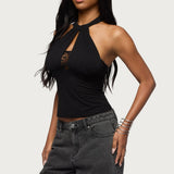 Lielle Lacey Layered Halter Top