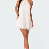 Palma Open Back Halter Mini Dress