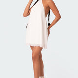 Palma Open Back Halter Mini Dress