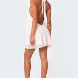 Palma Open Back Halter Mini Dress