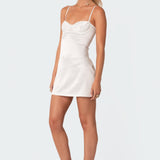 Essence Satin Effect Cupped Mini Dress