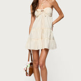 Safie Strapless Tiered Mini Dress