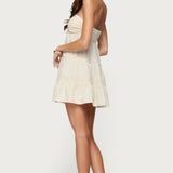 Safie Strapless Tiered Mini Dress