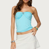 Seaborn Strapless Twist Front Top