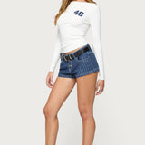 Hanson Pinstripe Denim Shorts