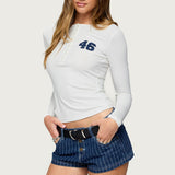 46 Ribbed Henley Top