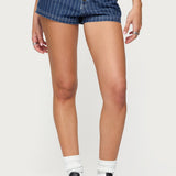 Hanson Pinstripe Denim Shorts