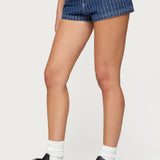 Hanson Pinstripe Denim Shorts