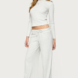 Cicilia Long Sleeve Ribbed T Shirt