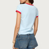 Eighty Polka Dot Contrast T Shirt