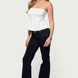Beaux Strapless Babydoll Top