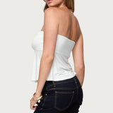 Beaux Strapless Babydoll Top