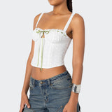Garden Girl Ribbon Eyelet Corset