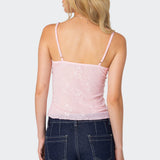 Angelina Sheer Lace Tank Top