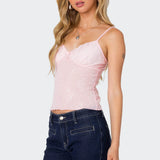 Angelina Sheer Lace Tank Top