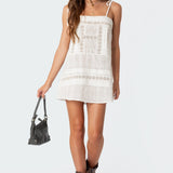August Cotton Lace Mini Dress
