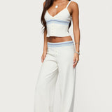 Miya Stripey Ribbed Knit Tank Top