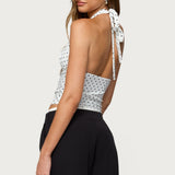 Blaire Polka Dot Halter Top