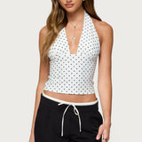Blaire Polka Dot Halter Top