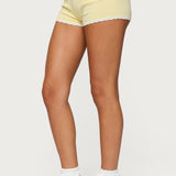 Leila Scalloped Knit Shorts