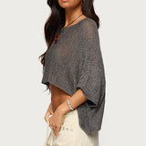 Laline Oversized Knit Crop Top