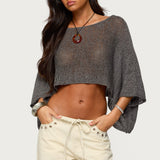 Laline Oversized Knit Crop Top