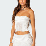 Lex Satin Effect & Lace Corset