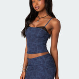 Amal Printed Bra Top
