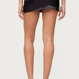 Marinda Satin Effect Mini Skort