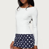 Savi Boat Neck Long Sleeve Top