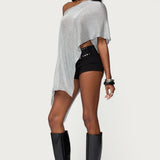 Azalia Asymmetric Knit Poncho