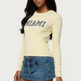 Miami Girl Long Sleeve T Shirt