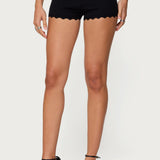 Maizy Scalloped Knit Micro Shorts