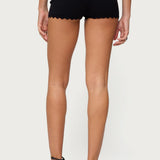 Maizy Scalloped Knit Micro Shorts