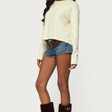 Deni Long Sleeve Henley Waffle Top