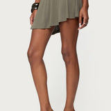 Janah Asymmetric Fold Over Mini Skort