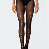 Bowtie Cutout Tights