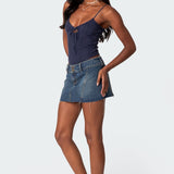 Lacey Knit Cut Out Bodysuit
