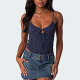 Lacey Knit Cut Out Bodysuit