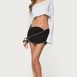 Abstract Rhinestone Mini Skort