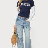 Boston Layered Long Sleeve T Shirt